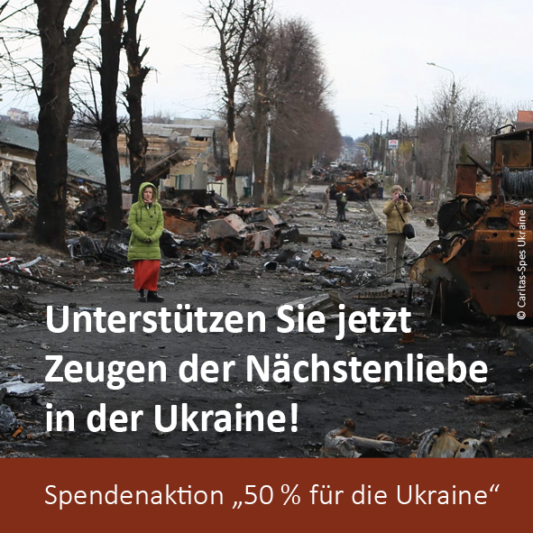 Spendenaktion „50 % für die Ukraine“